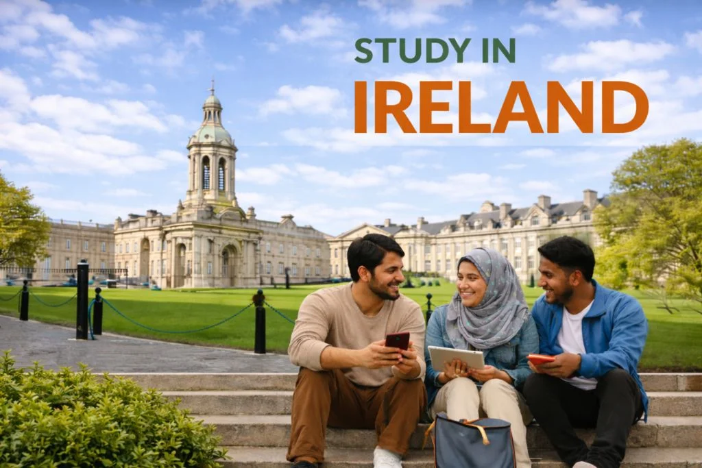 Students studying in Ireland campus - Abro Education